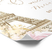 Parisian SheはOuiブライダルシャワー歓迎と述べた ポスター (角)