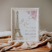 Parisian SheはOuiブライダルシャワー歓迎と述べた ポスター