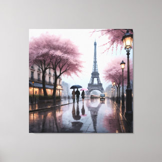 Parisian Spring Rain キャンバスプリント