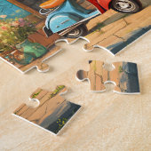 Parisian Stationery Shop Cozy Street Scene w/ Cat ジグソーパズル (側面)