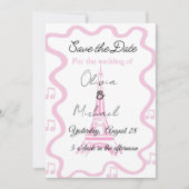 Parisian style with the tower wedding  招待状 (正面)