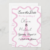 Parisian style with the tower wedding 招待状 (正面/裏面)