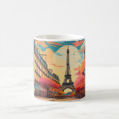 Parisian Sunrise Mug – Eiffel Tower Street Scene コーヒーマグカップ (中央)