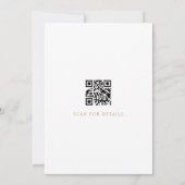 Parisian Tea Party QR Code Bridal Shower 招待状 (裏面)