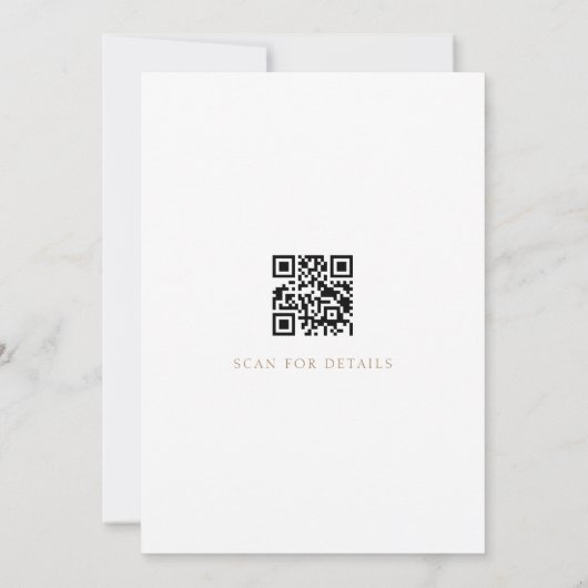 Parisian Tea Party QR Code Bridal Shower 招待状 (裏面)