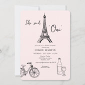 Parisian theme 'She sai Oui' Bridal shower 招待状 (正面)