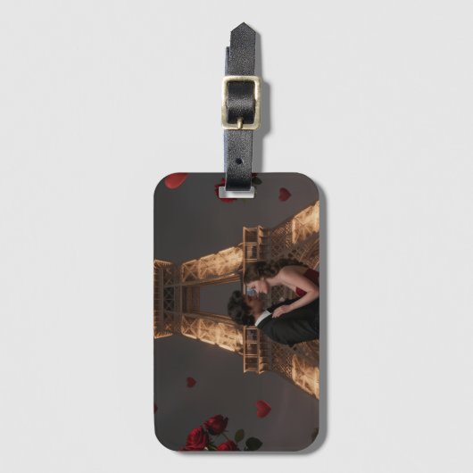 Parisian Valentines Day ラゲッジタグ (正面縦)