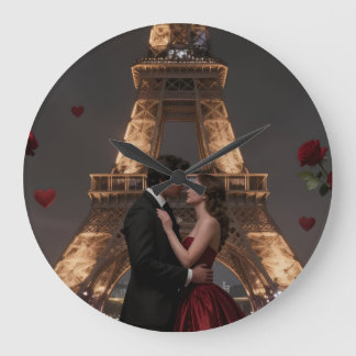 Parisian Valentines Day ラージ壁時計