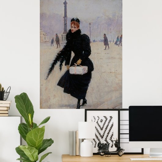 Parisienne Place de la Concorde ポスター (ホームオフィス)