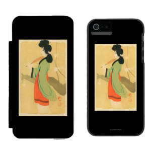 ParisParis、フランスの日本のな女性の眺め iPhone SE/5/5sウォレットケース