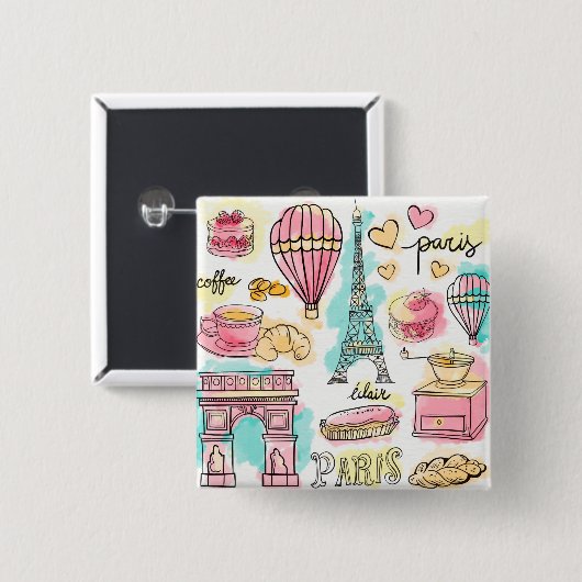 Paris's Stuff 缶バッジ (正面&裏面)