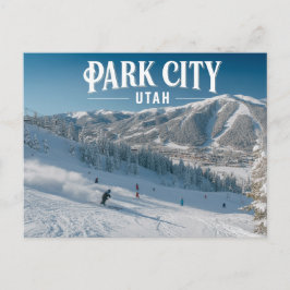  Park City Utah Fun Skiing Snowy Mountains ポストカード