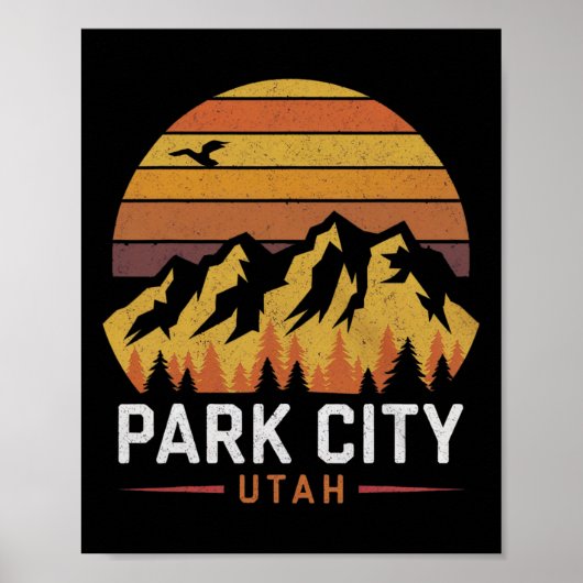Park City Utah Mountains Ski Hiking Camping Trip S ポスター (正面)