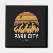 Park City Utah Mountains Ski Hiking Camping Trip S マグネット (正面)