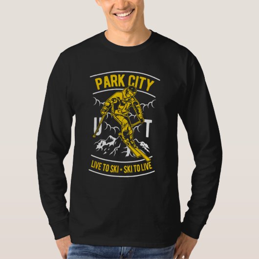 Park City Utah Ski Design Tシャツ (正面)
