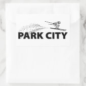 Park City Utah Ski Jumper 長方形シール (バッグ)