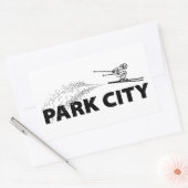 Park City Utah Ski Jumper 長方形シール (封筒)