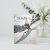 Park city Utah Skiing ポストカード (スタンド正面)