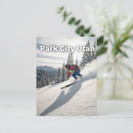 Park city Utah Skiing ポストカード (スタンド正面)