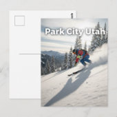 Park city Utah Skiing ポストカード (正面/裏面)