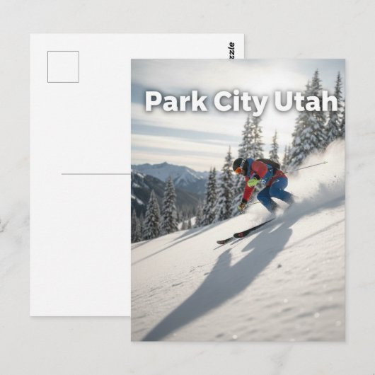 Park city Utah Skiing ポストカード (正面/裏面)