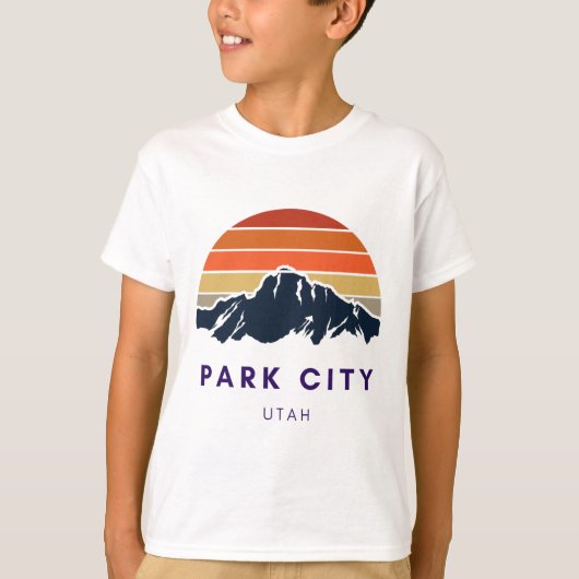 Park City Utah Skiing Snowboarding Hikers Utah Gif Tシャツ (正面)