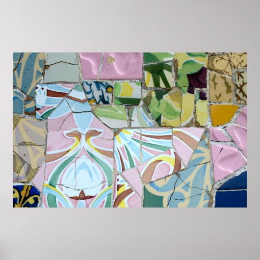 Park Guellモザイクポスター ポスター (正面)