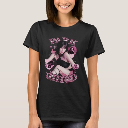 Park Jihyo Twice Member Girlband Kpop Fanmade Tシャツ (正面)