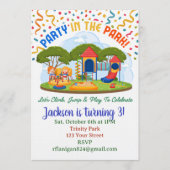 Park Playground Outdoor Picnic Birthday Invitation 招待状 (正面)