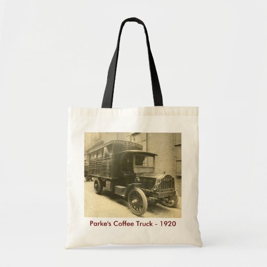 Parkeのコーヒートラック- 1920年 トートバッグ (正面)