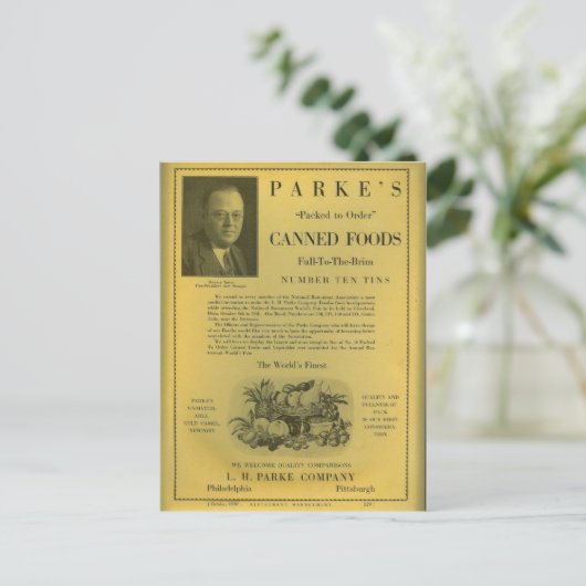 Parkeの缶詰 ポストカード (スタンド正面)