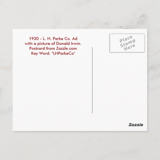 Parkeの缶詰 ポストカード (裏面)