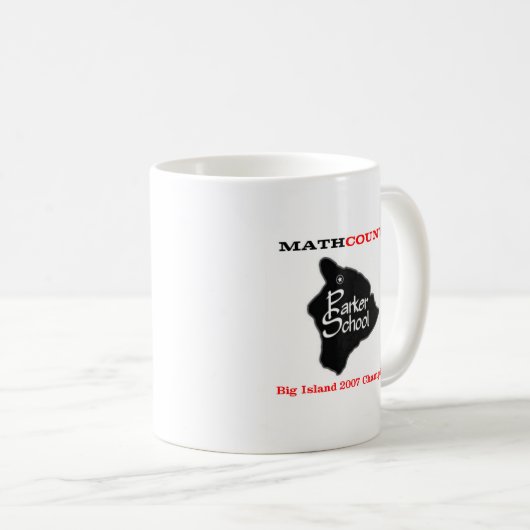 Parkerの学校のMathcountsのマグ コーヒーマグカップ (正面右)