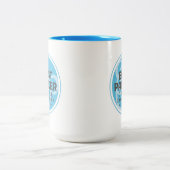 Parkerの東の円形のロゴ15のoz。 コーヒー・マグのコップ ツートーンマグカップ (中央)