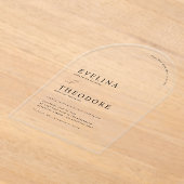 Parker Clear Acrylic Arch Wedding Invitation アクリル招待状 (レイダウン)