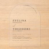 Parker Clear Acrylic Arch Wedding Invitation アクリル招待状 (正面)