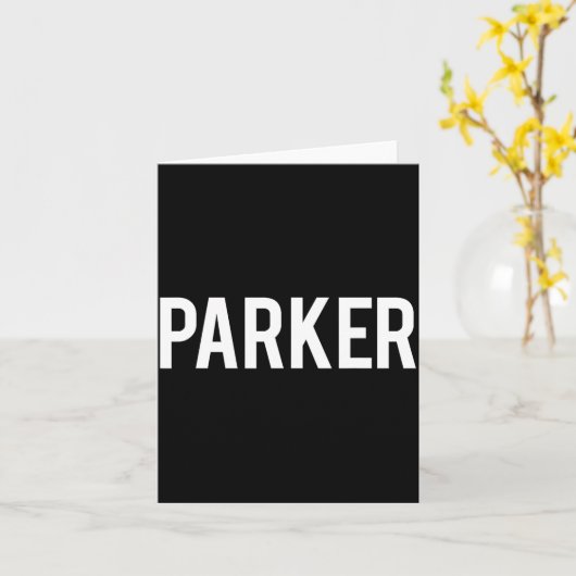 Parker - Cool New Funny Name Fan Gift Tee  カード (黄色い花)