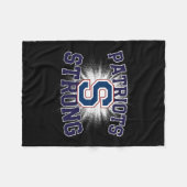Parkersburg South PatriotsロゴStrong Flag Hs フリースブランケット (正面(横))