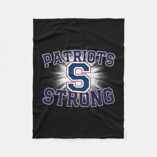 Parkersburg South PatriotsロゴStrong Flag Hs フリースブランケット (正面)