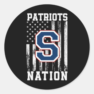 Parkersburg South Patriots Logo Nation Hs 2 ラウンドシール