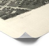 Parkersburg W. Virginia 1899 Antique Panoramic Map ポスター (角)