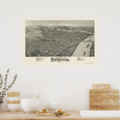 Parkersburg, WV Panoramic Map - 1899 ポスター (キッチン)