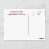 Parke'sヴィンテージ小売1890sコーヒービン ポストカード (裏面)