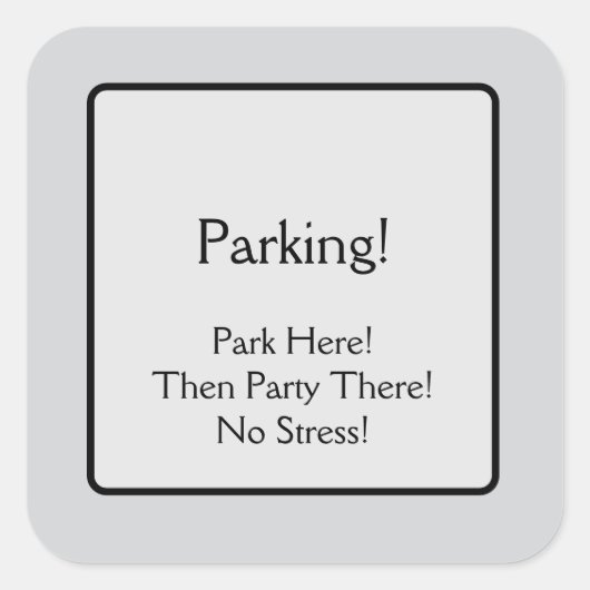 Parking スクエアシール (正面)