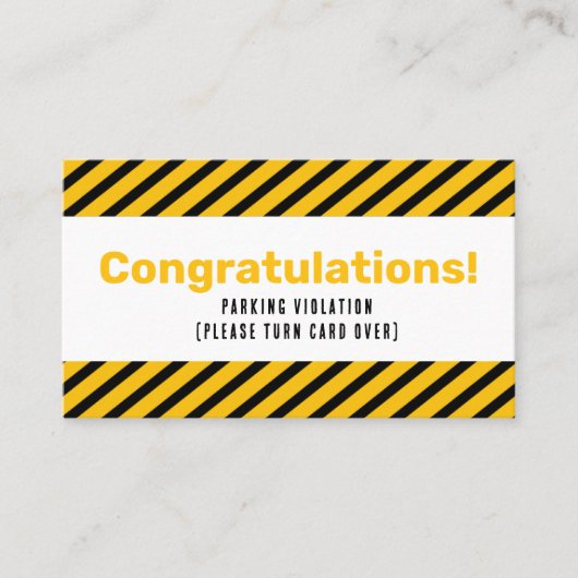 Parking Incorrectly complaint card 名刺 (正面)