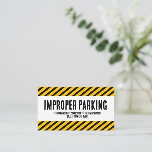 Parking Incorrectly complaint card 名刺 (スタンド正面)