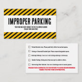Parking Incorrectly complaint card 名刺 (正面/裏面)