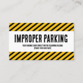 Parking Incorrectly complaint card 名刺 (正面)