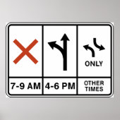 Parking Times Sign Poster ポスター (正面)