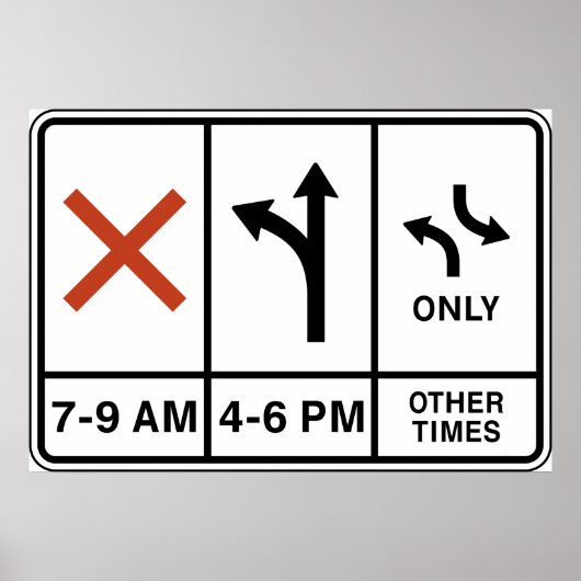 Parking Times Sign Poster ポスター (正面)